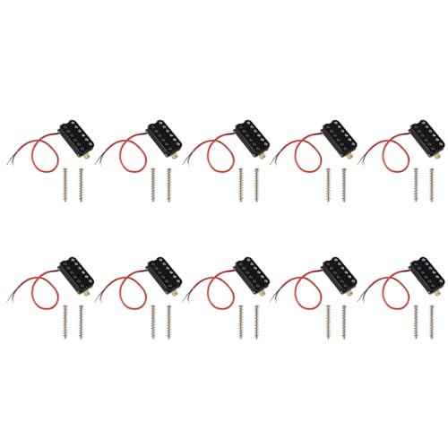 LOLPALONE 10X E-Gitarre Humbucker Pickups Bridge Alnico V Pickup Schwarz von LOLPALONE