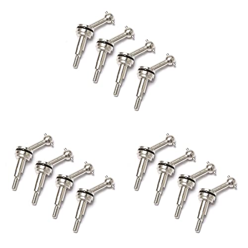 LOLPALONE 12Pcs 2mm Extended Metal CVD Universalgelenkwellengetriebe für K969 K979 K989 P929 1/28 RC Car Upgrade Teile von LOLPALONE