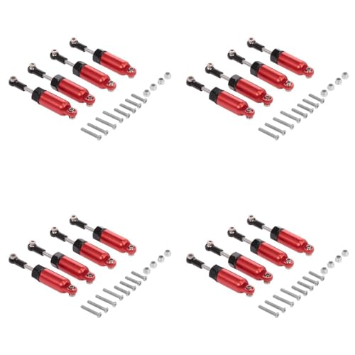 LOLPALONE 16 Stücke Legierung Stoß DäMpfer für 1:16 C-14 C-24 Pickup Raupen Halb Rc Auto Teile Upgrade Modifizierte Teile, Rot von LOLPALONE