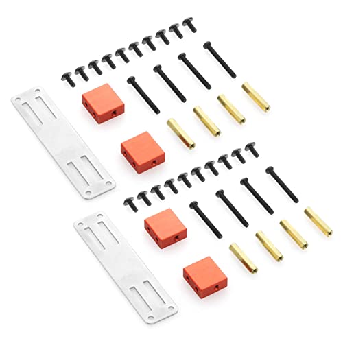 LOLPALONE 2 x Feste Montagehalterung Servo aus Metall für MN D90 D91 D99S MN99S 1/12 Rot von LOLPALONE