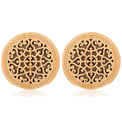 LOLPALONE 2 x Holzgitarre Soundhole Sound Hole Cover Block Feedback Buffer Rotholz für akustische Folk-Gitarren EQ, Stil 1 von LOLPALONE