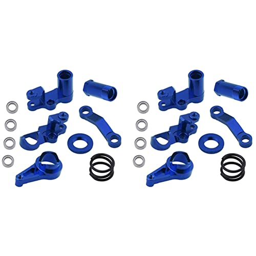 LOLPALONE 2X Aluminum Lenk Hebel und Servo Saver Set mit Lagern für 1/10 Slash Hop-Up Upgrade Teile Marine Blau von LOLPALONE