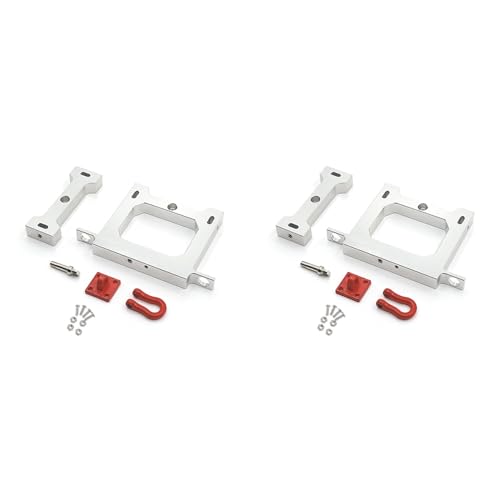 LOLPALONE 2X Metall TräGer + Heck StoßStange mit Abschleppen Haken Upgrade Teile für B14 B24 B16 B36 C14 C24 1/16 RC PKW ZubehöR von LOLPALONE