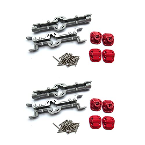 LOLPALONE 2X Metall für Achsgehäuse Brücke vorne und hinten für MN D90 D91 MN99 MN99S 1/12 RC Zubehör für Autoteile, von LOLPALONE