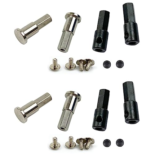 LOLPALONE 2X für D12 1/10 RC Auto Upgrade Teile Metall 5 mm Vorderrad Sechskantadapter Kombinator E Adapter für Hinterachse Achse, B von LOLPALONE