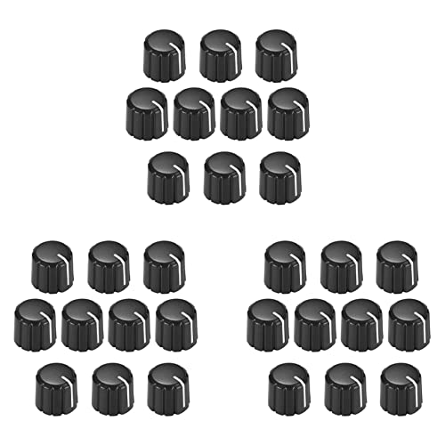 LOLPALONE 30 Stück Potentiometer-Regler für Lautstärkeregler für E-Gitarre, schwarz, Typ D, 6 mm LOLPALONE 30 Stück Potentiometer-Regler für Lautstärkeregler für E-Gitarre, schwarz, Typ D, 6 mm von LOLPALONE