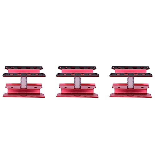 LOLPALONE 3X Metall RC Auto Arbeitsplatz Arbeiten Stand Reparatur 360 Grad Drehung für 1/8 1/10 1/12 1/16 Modelle, Rot von LOLPALONE