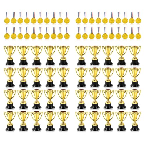 LOLPALONE 40 Mini-Trophäen und 40 Preismedaillen, Gewinnermedaillen für Kinder und Erwachsene - Perfekt als LOLPALONE 40 Mini-Trophäen und 40 Preismedaillen, Gewinnermedaillen für Kinder und Erwachsene - Perfekt als von LOLPALONE