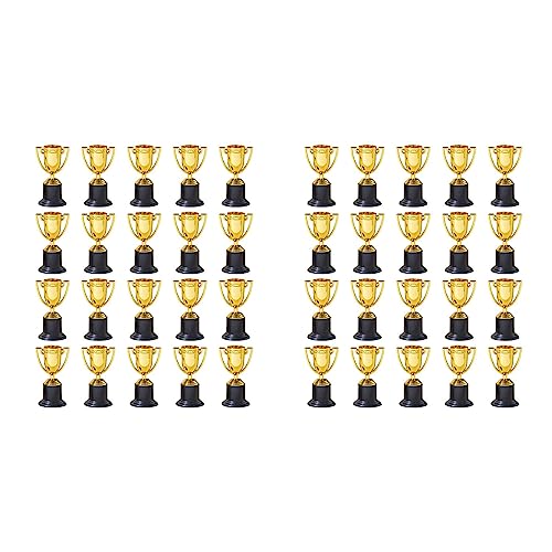 LOLPALONE 40 Stück Mini Plastikbecher Trophäen für Partykinder Lernspielzeug Preise Trophäe Urlaub für Kinder Belohnung von LOLPALONE
