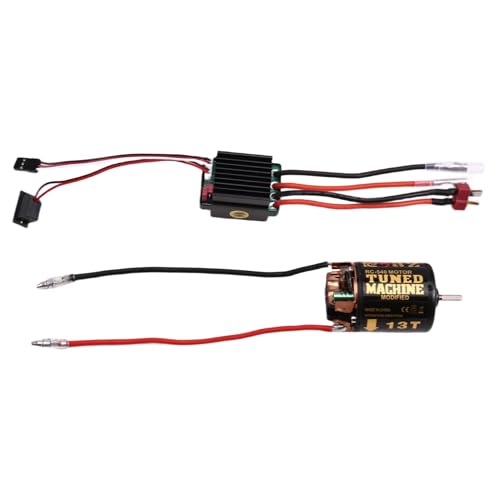 LOLPALONE 540 Bürstenmotor 13T ESC Geschwindigkeitsregler Kombinationsset Climb Drift Racing für 1/10 RC Crawler/Boot von LOLPALONE