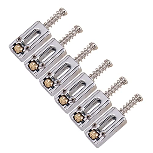LOLPALONE 6 Stück Sättel Brücke für Gitarre aus Metall Ball Roller String Tremolo Bridge Sättel für Ersatzteile für E-Gitarre, LOLPALONE 6 Stück Sättel Brücke für Gitarre aus Metall Ball Roller String Tremolo Bridge Sättel für Ersatzteile für E-Gitarre, von LOLPALONE