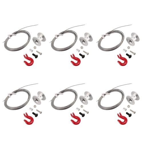 LOLPALONE 6X Servo Lenkung 25T Rad Servo Winde für 1/10 RC Auto Kettenrad TRX4 D90 D110 Axial Scx10 90046 von LOLPALONE