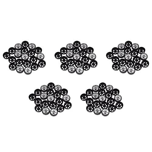 LOLPALONE Kunststoffrad 2 mm Dia Shaft Car Truck Model Toys Rad 20 mm x 6 mm 100 Stück von LOLPALONE