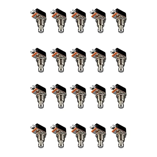 LOLPALONE Pedal für Effektpedal Box SPST Momentane Fußtaste Stomp Knopf 20 Stück von LOLPALONE
