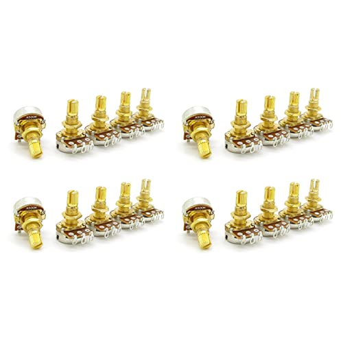 LOLPALONE Potentiometer für Gitarre Volume Audio und Tonpfannen Steuerung Schalter A500K Potentiometer für geteilten Gold Pack of 20 von LOLPALONE
