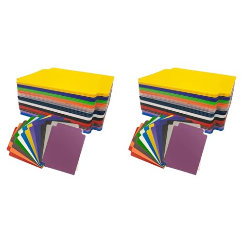 LOLPALONE Sammelkarten-Trennblätter, 120 Stück Multi-Color-Karten-Trennblätter, Trennkarten für mattierte Kartentrenner, für Büro-Spielkarten von LOLPALONE