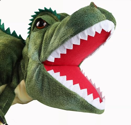 LOMTRATS Dinosaurier-Handpuppen für Kinder, Kleinkind enthält Triceratops und Tyrannosaurus Rex mit beweglichen offenen Mündern, perfekt zum Geschichtenerzählen,Geburtstagsgeschenke von LOMTRATS