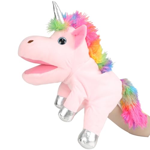 LOMTRATS Einhorn-Handpuppen für Kinder, Kleinkind mit beweglichen offenen Mündern, die Glück, Ewigkeit und Reinheit andeuten, perfekt für Geschichtenerzählen,Geburtstagsgeschenke LOMTRATS Einhorn-Handpuppen für Kinder, Kleinkind mit beweglichen offenen Mündern, die Glück, Ewigkeit und Reinheit andeuten, perfekt für Geschichtenerzählen,Geburtstagsgeschenke von LOMTRATS
