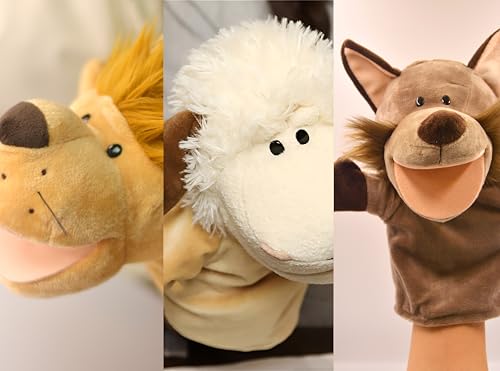 LOMTRATS Handpuppen für Kinder, Kleinkind enthält Wolf, Tiger, Löwe, AFFE und bewegliche offene Münder, perfekt zum Geschichtenerzählen, Unterrichten, im Vorschulalter und als Geburtstagsgeschenk LOMTRATS Handpuppen für Kinder, Kleinkind enthält Wolf, Tiger, Löwe, AFFE und bewegliche offene Münder, perfekt zum Geschichtenerzählen, Unterrichten, im Vorschulalter und als Geburtstagsgeschenk von LOMTRATS
