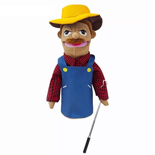 LOMTRATS Theater-Handpuppen für Kinder,inklusive Lehrer,Polizist,Bauer,Pirat,Detektiv usw.mit beweglichen offenen Mündern,perfekt zum Geschichtenerzählen,Unterrichten,als Festgeschenk,1 Stück von LOMTRATS