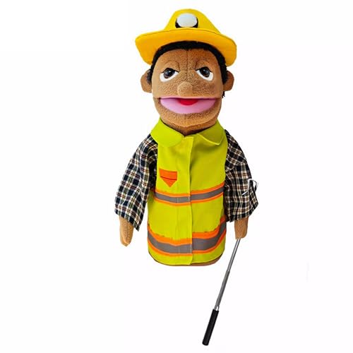 LOMTRATS Theater-Handpuppen für Kinder,inklusive Lehrer,Polizist,Bauer,Pirat,Detektiv usw.mit beweglichen offenen Mündern,perfekt zum Geschichtenerzählen,Unterrichten,als Festgeschenk,1 Stück von LOMTRATS