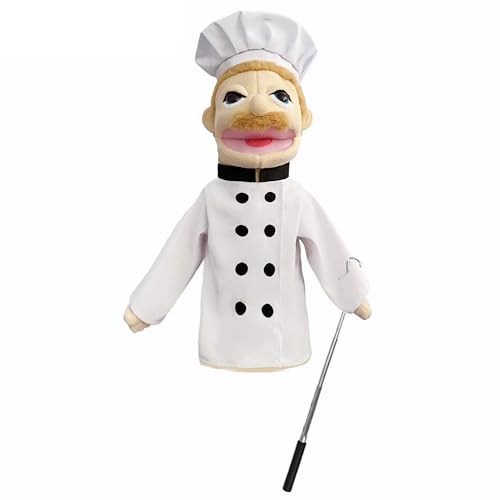 LOMTRATS Theater-Handpuppen für Kinder,inklusive Lehrer,Polizist,Bauer,Pirat,Detektiv usw.mit beweglichen offenen Mündern,perfekt zum Geschichtenerzählen,Unterrichten,als Festgeschenk,1 Stück von LOMTRATS