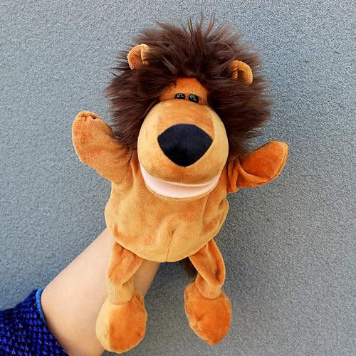 LOMTRATS Handpuppen für Kinder, Kleinkind, inklusive Wolf, Tiger, Löwe, AFFE mit Beinen, perfekt für Geschichtenerzählen, Unterricht, Vorschule, Geburtstagsgeschenke (beweglicher offener Mund) von LOMTRATS