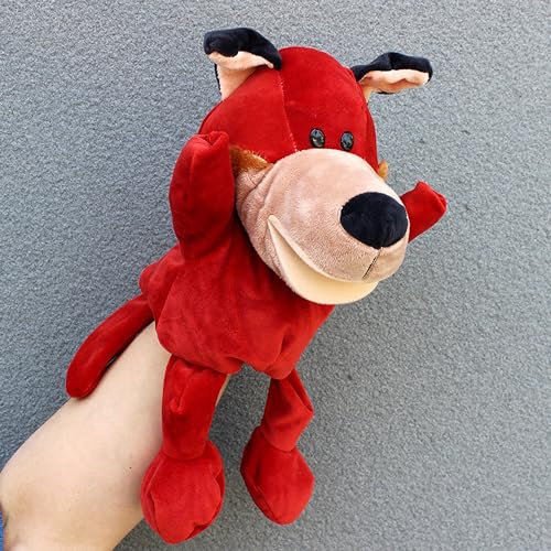 LOMTRATS Tier-Handpuppen für Kinder, Kleinkind, inklusive Wolf, Tiger, Löwe, Affe mit Beinen, perfekt für Geschichtenerzählen, Unterricht, Vorschule, Geburtstagsgeschenke (beweglicher offener Mund) von LOMTRATS