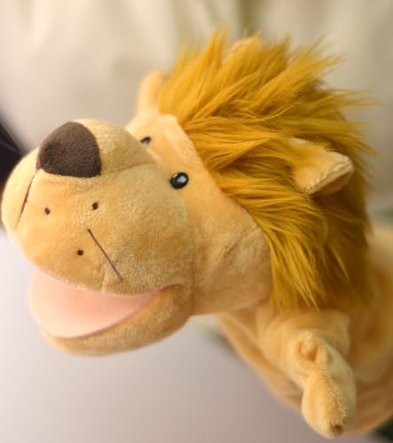 LOMTRATS Tierhandpuppen für Kinder, Kleinkind enthält Wolf, Tiger, Löwe, AFFE und bewegliche offene Münder, perfekt zum Geschichtenerzählen, Unterrichten, im Vorschulalter und als Geburtstagsgeschenk von LOMTRATS