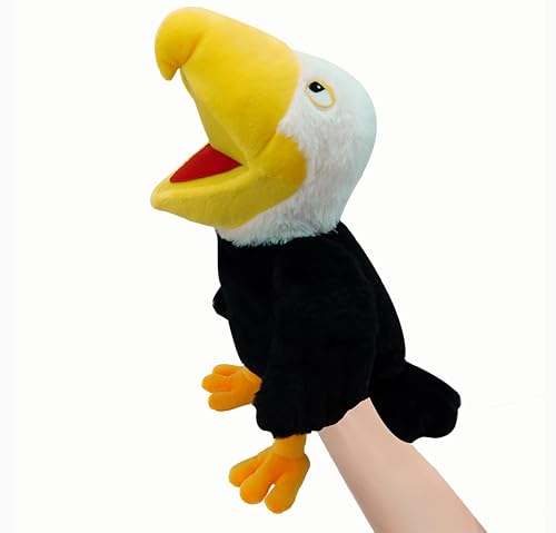 LOMTRATS Vogel-Handpuppen für Kinder, Kleinkinder, einschließlich Papageien, Pfauen usw. mit beweglichen offenen Mündern, perfekt zum Geschichtenerzählen,Geburtstagsgeschenke von LOMTRATS