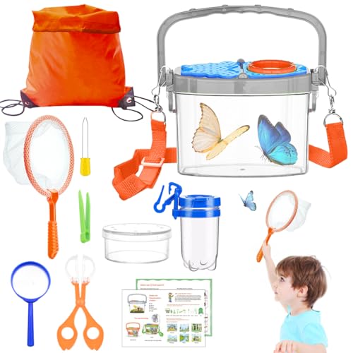 Forscherset für Kinder, 11 Stück Entdecker Spielzeug Set mit Beobachtungsbox, Becherlupen, Insekten Forschen Kleinkindspielzeug für Junge und Mädchen ab 3 Jahre Outdoor Natur Erkundung (Mehrfarbig) Forscherset für Kinder, 11 Stück Entdecker Spielzeug Set mit Beobachtungsbox, Becherlupen, Insekten Forschen Kleinkindspielzeug für Junge und Mädchen ab 3 Jahre Outdoor Natur Erkundung (Mehrfarbig) von LOMUG