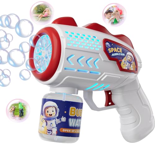 LOMUG Bubble Machine, Automatische Seifenblasenpistole, Seifenblasenmaschine Gun Kinder Seifenblasenspielzeug Seifenblasen Pistole Blasenspielzeug Geschenk für Kinder Outdoor Geburtstag Hochzeit Party von LOMUG