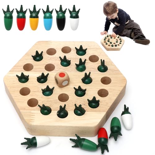 LOMUG Montessori Spielzeug ab 4 Jahre, Gedächtnis Schach lernspielzeug Spielzeug Karotten Gedächtnis Schach Kinderspiel Lernspielzeug Brettspiel aus Holz für 3 4 5 6 Jahre Geschenke für Babys LOMUG Montessori Spielzeug ab 4 Jahre, Gedächtnis Schach lernspielzeug Spielzeug Karotten Gedächtnis Schach Kinderspiel Lernspielzeug Brettspiel aus Holz für 3 4 5 6 Jahre Geschenke für Babys von LOMUG