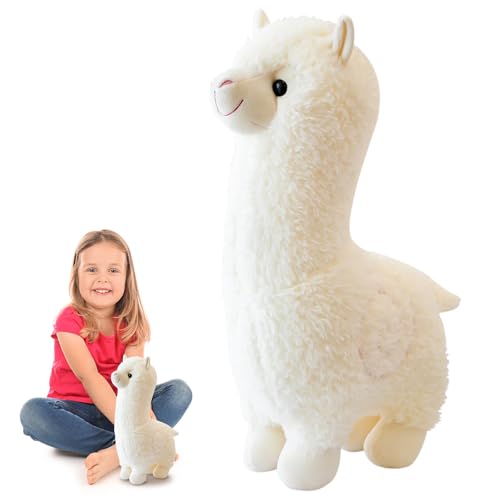 LOMUG Alpaka Kuscheltier,Stand Alpaka Plüschtier,süße weiche kuschel alpaka,Puppe,waschbar,Lama Stofftier Geschenk für Mädchen Jungen,Weihnachten ung Geburtstagsgeschenke für Kinder (28cm, Weiß) LOMUG Alpaka Kuscheltier,Stand Alpaka Plüschtier,süße weiche kuschel alpaka,Puppe,waschbar,Lama Stofftier Geschenk für Mädchen Jungen,Weihnachten ung Geburtstagsgeschenke für Kinder (28cm, Weiß) von LOMUG