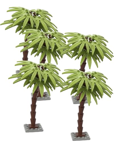 LONESTAR Bricks Klemmbausteine | City Bausatz BÄUME 5X Palme LightGreen | Marktführer kompatibel | DIY von LONESTAR