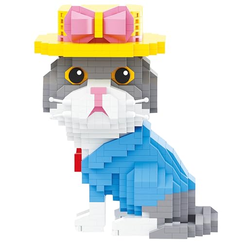 LONESTAR I Marke Balody I Mini Klemmbausteine I Nanoblocks I 3D Puzzle I Katzen (Katze mit Hut), B-18405 von LONESTAR