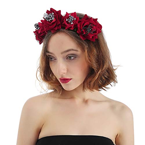 Halloween Stirnband Blumen Totenköpfen Haarreif Damen Mädchen Haarband Elastisch Kopfband Cosplay Maskerade Mottoparty Haarschmuck Kopfbedeckung Halloween Karneval Fasching Kopfschmuck Kostüm Zubehör Halloween Stirnband Blumen Totenköpfen Haarreif Damen Mädchen Haarband Elastisch Kopfband Cosplay Maskerade Mottoparty Haarschmuck Kopfbedeckung Halloween Karneval Fasching Kopfschmuck Kostüm Zubehör von LONTG