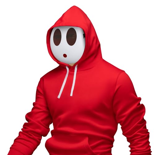 LOOPES Shy Guy Maske Jungen Lustige Maske Halloween Maske Jumpman Weiße Maske Voll Face Maske Kinder Cosplay Party Kostüm für Karneval Fasching Party Kinder Geburtstag Schule Party Cosplay LOOPES Shy Guy Maske Jungen Lustige Maske Halloween Maske Jumpman Weiße Maske Voll Face Maske Kinder Cosplay Party Kostüm für Karneval Fasching Party Kinder Geburtstag Schule Party Cosplay von LOOPES