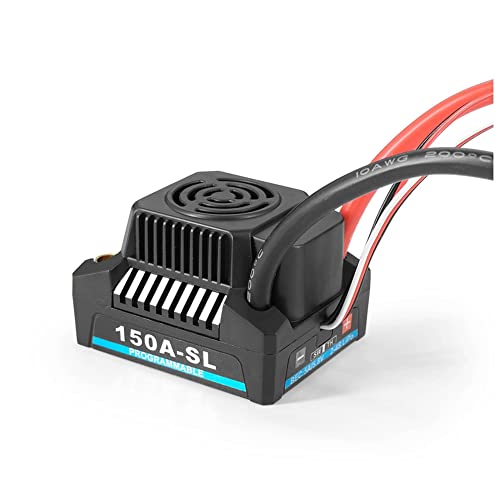 LOOR Wasserdichter 2-4S Brushless Regler mit 5,8V-6,1V/3A BEC für 1/8 1/10 1/12 RC Modellauto, 150A LOOR Wasserdichter 2-4S Brushless Regler mit 5,8V-6,1V/3A BEC für 1/8 1/10 1/12 RC Modellauto, 150A von LOOR