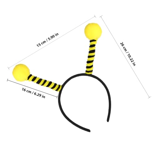 LOORGVEL 10 Stück Teiliges Bienen Antennen Stirnband Leichter Kopfschmuck aus Kunststoff und Stoff Auffälliges Design für Erwachsene Strapazierfähiger Haarreif für Fasching Halloween LOORGVEL 10 Stück Teiliges Bienen Antennen Stirnband Leichter Kopfschmuck aus Kunststoff und Stoff Auffälliges Design für Erwachsene Strapazierfähiger Haarreif für Fasching Halloween von LOORGVEL