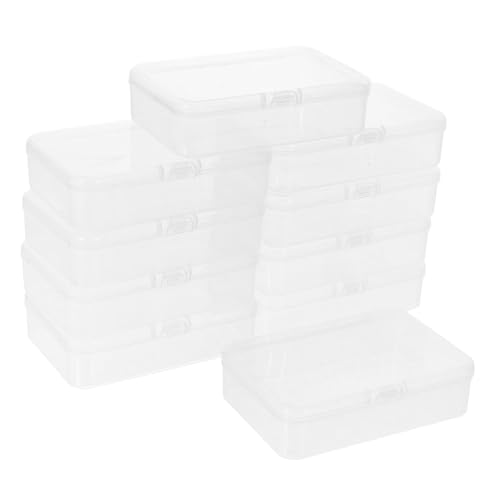 LOORGVEL 10 Stück Transparente Kunststoff Aufbewahrungsboxen für Spielkarten Rechteckige Kartenhalter Praktische Kartenboxen für Poker Karten und Sammelkarten LOORGVEL 10 Stück Transparente Kunststoff Aufbewahrungsboxen für Spielkarten Rechteckige Kartenhalter Praktische Kartenboxen für Poker Karten und Sammelkarten von LOORGVEL