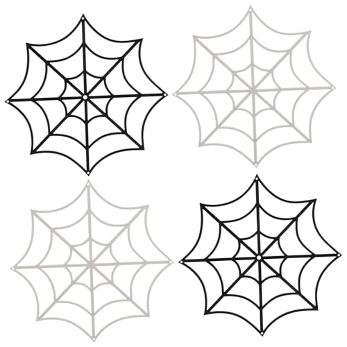 LOORGVEL 12 Stück Teiliges Halloween Deko Spinnennetz Schwarze und Weiße Cobwebs Realistische Garten und Partydekoration Detailreich Kompakt für Halloween Atmosphäre und Scherzspaß von LOORGVEL