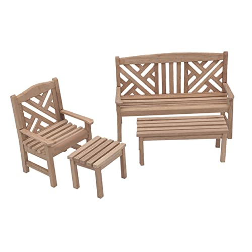 LOORGVEL 1Satz Gartenmöbel Teiliges Puppenhaus Möbelset für Garten Dekoration und Bank für Rollenspiele und DIY Projekte LOORGVEL 1Satz Gartenmöbel Teiliges Puppenhaus Möbelset für Garten Dekoration und Bank für Rollenspiele und DIY Projekte von LOORGVEL