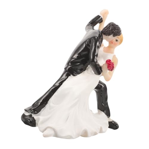 LOORGVEL 1Stück Hochzeitstorte Topper Brautpaar Figur Romantische Kuchendekoration Langlebig und Sicher für Hochzeiten und Hochzeitstag Einzigartiges Design für Festliche von LOORGVEL