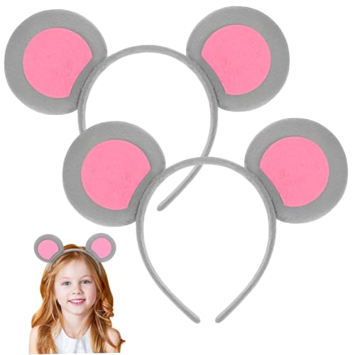 LOORGVEL 2 Stck. Niedliches Mäuseohren Stirnband für Mädchen Leichtes Tierohren Haarband Bequemes Cosplay Accessoire für Karneval und Abschlussfeiern LOORGVEL 2 Stck. Niedliches Mäuseohren Stirnband für Mädchen Leichtes Tierohren Haarband Bequemes Cosplay Accessoire für Karneval und Abschlussfeiern von LOORGVEL