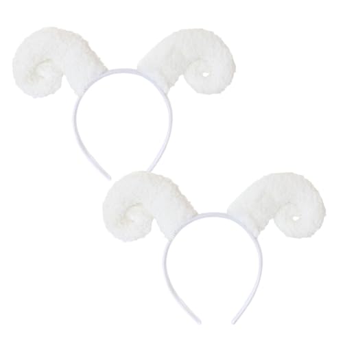 LOORGVEL 2 Stück Plüsch Haarreif mit Süßen Schafhörnern Teiliges Leichtes Fest Sitzendes Stirnband für Party Cosplay Performance Dekoratives und Auffälliges Accessoire für Mädchen und LOORGVEL 2 Stück Plüsch Haarreif mit Süßen Schafhörnern Teiliges Leichtes Fest Sitzendes Stirnband für Party Cosplay Performance Dekoratives und Auffälliges Accessoire für Mädchen und von LOORGVEL