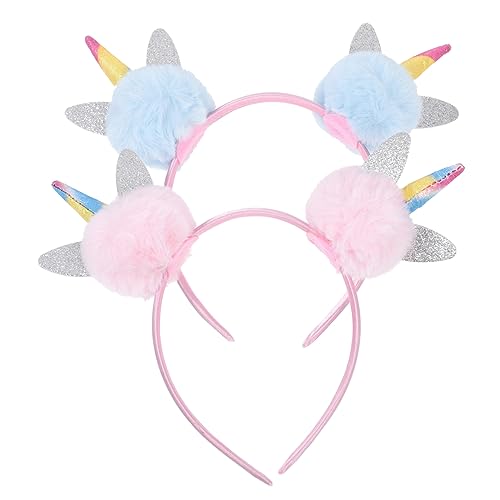 LOORGVEL 2 Stück Teiliges Einhorn Haarband für Mädchen Kuscheliges Stirnband mit Plüschball Farbenfrohes Party Haarreif Zubehör Leicht und Hautfreundlich für Festliche Anlässe und Alltag LOORGVEL 2 Stück Teiliges Einhorn Haarband für Mädchen Kuscheliges Stirnband mit Plüschball Farbenfrohes Party Haarreif Zubehör Leicht und Hautfreundlich für Festliche Anlässe und Alltag von LOORGVEL