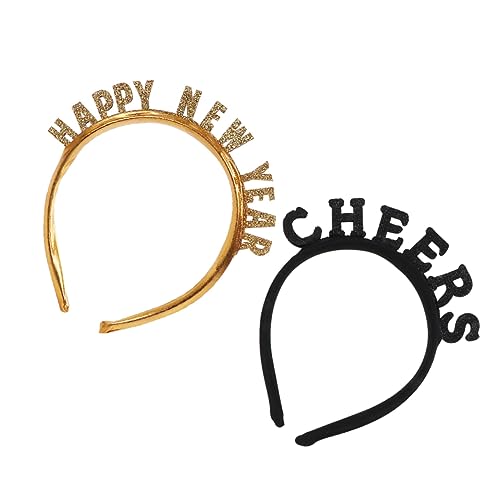 LOORGVEL 2 Stück Teiliges Year Haarband mit Buchstaben Design Festliche Kopfbedeckung für Silvester Party und Fotorequisiten Langlebiges Kunststoff Material als Partyzubehör und LOORGVEL 2 Stück Teiliges Year Haarband mit Buchstaben Design Festliche Kopfbedeckung für Silvester Party und Fotorequisiten Langlebiges Kunststoff Material als Partyzubehör und von LOORGVEL