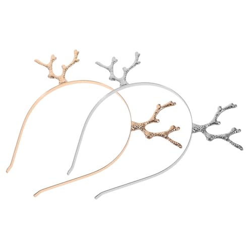 LOORGVEL 2 Weihnachtliches Geweih Haarreif Teiliges Metalllegierung Rentier Stirnband für Erwachsene Festlicher Haarschmuck für Party Cosplay Halloween und Geburtstagsfeiern LOORGVEL 2 Weihnachtliches Geweih Haarreif Teiliges Metalllegierung Rentier Stirnband für Erwachsene Festlicher Haarschmuck für Party Cosplay Halloween und Geburtstagsfeiern von LOORGVEL