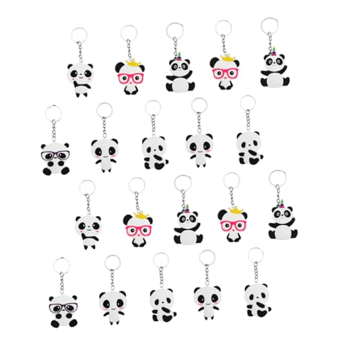 LOORGVEL 20 Stück Teiliges Niedlicher Panda Schlüsselanhänger aus Langlebigem PVC Handliches Design als Schlüssel und Taschenanhänger Leichte Dekoration für Handtaschen und Rucksäcke LOORGVEL 20 Stück Teiliges Niedlicher Panda Schlüsselanhänger aus Langlebigem PVC Handliches Design als Schlüssel und Taschenanhänger Leichte Dekoration für Handtaschen und Rucksäcke von LOORGVEL